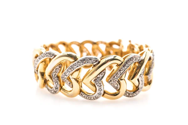 Pulsera de oro y joyas de diamantes — Foto de Stock