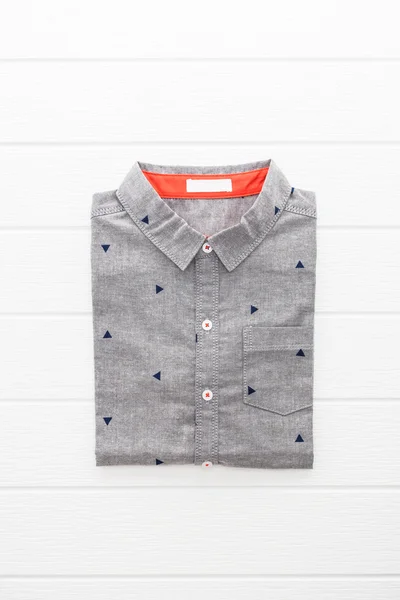Baumwolle graues Hemd — Stockfoto