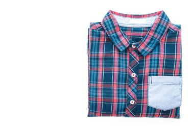 Plaid shirt isolated on white clipart