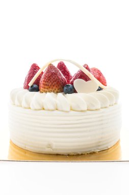 Vanilya krem kek çilek ile 