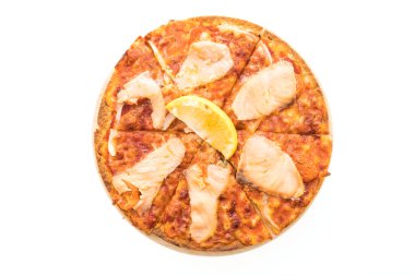 Pizza somon füme ve limon ile 