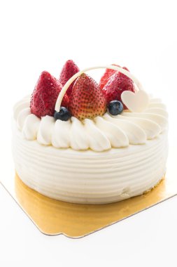 Vanilya krem kek çilek ile 