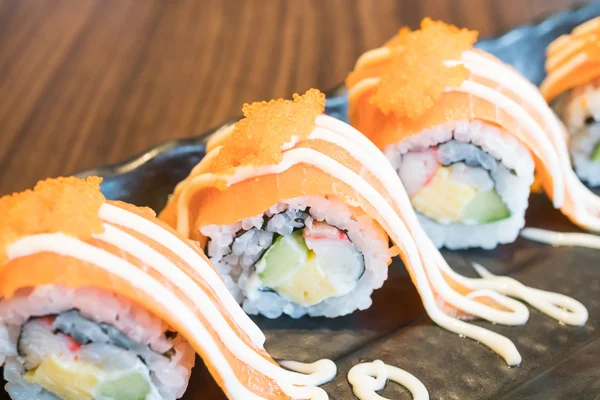 Salmon sushi roll — Stock Photo, Image