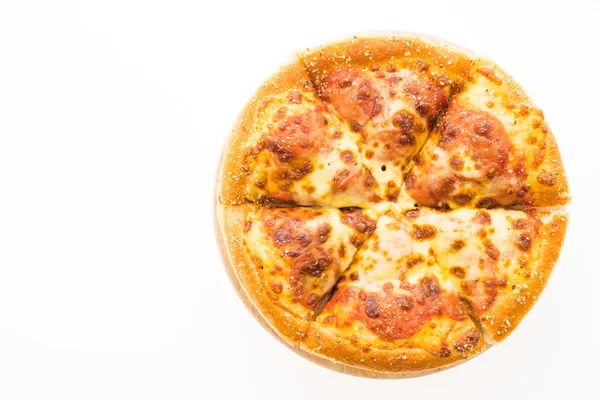 Pepperoni Pizza sur assiette en bois — Photo