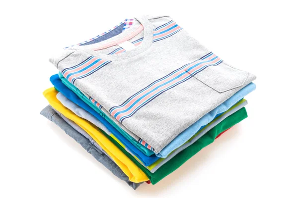 Pilha de T-shirt e Polo — Fotografia de Stock
