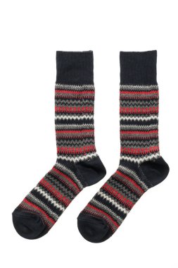 çorap üzerine beyaz izole