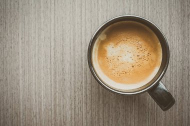 Latte Kahve Siyah Kupası