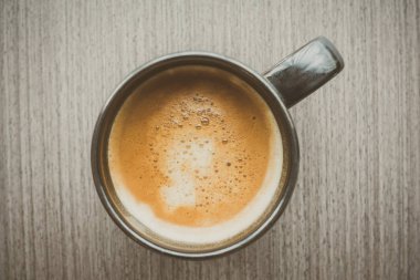 Latte Kahve Siyah Kupası