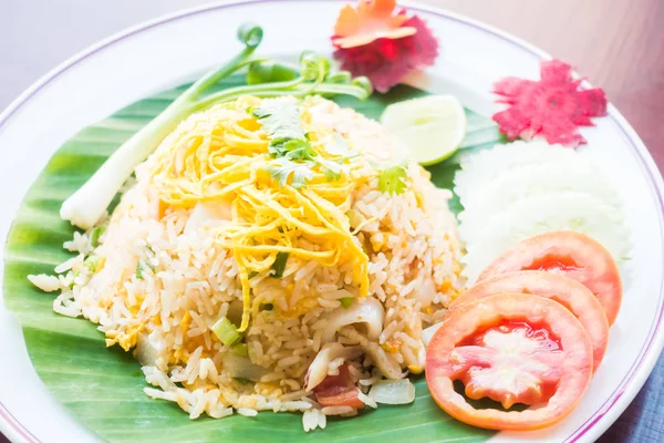 Fried rice in white plate — Stock Photo, Image