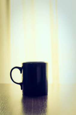 Latte Kahve Siyah Kupası