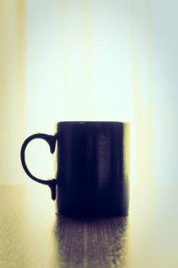 Latte Kahve Siyah Kupası