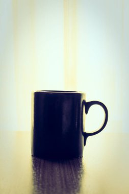 Latte Kahve Siyah Kupası