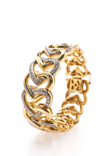 Hermosa pulsera de oro de lujo — Foto de Stock
