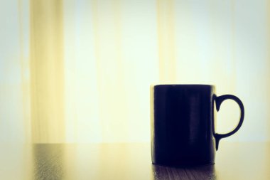 Latte Kahve Siyah Kupası 