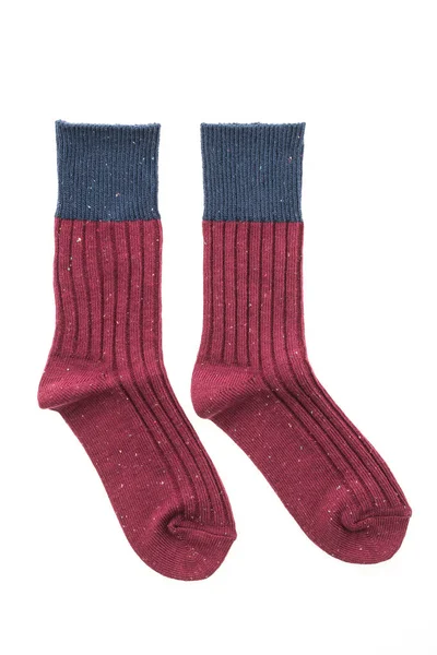 Pareja de calcetines aislados en blanco — Foto de Stock