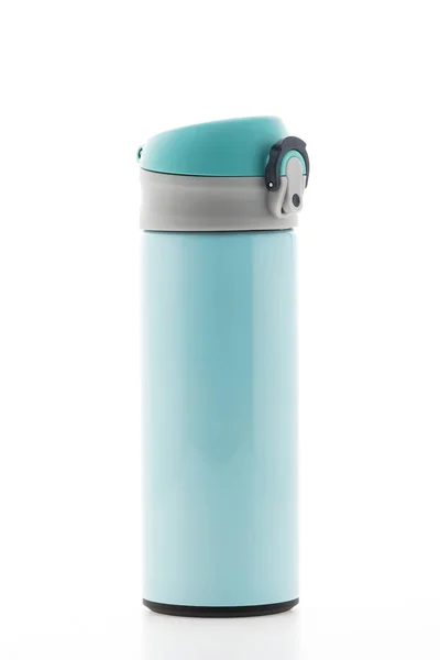 Thermal bottle on white — Stock Photo, Image