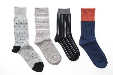 Yeni çorap üzerine beyaz izole