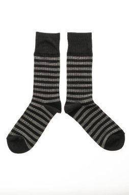 çorap üzerine beyaz izole