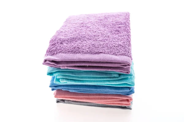 Bath towels on white — Stock Photo, Image