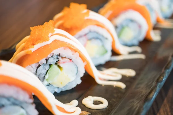 Salmon sushi roll — Stock Photo, Image