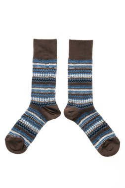 çorap üzerine beyaz izole