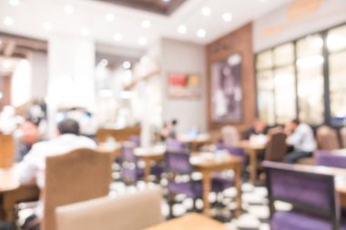 Arkaplan için soyut bulanık restoran iç mimarisi