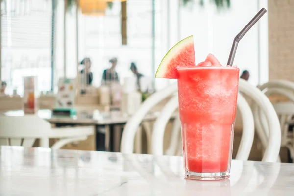 Iced watermelon juice in glass — Stock Photo, Image