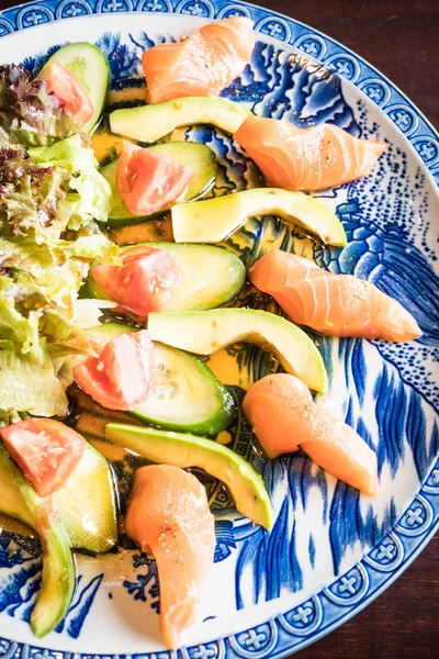 Salad salmon avocado — Stock Photo, Image