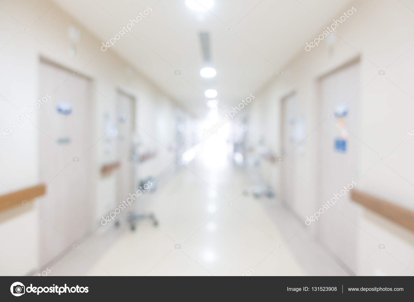Abstract Blur Hospital Interior For Background Stock Photo