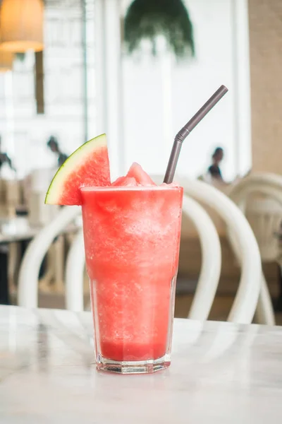 Iced watermelon juice in glass — Stock Photo, Image