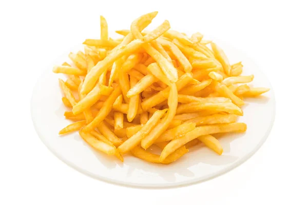 French fries in white plate — Stock Photo, Image