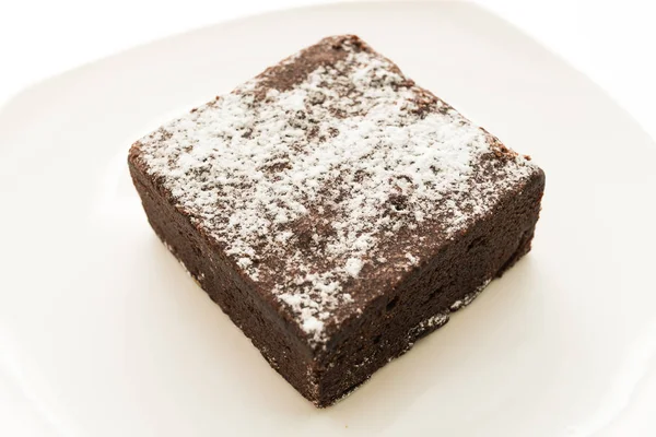 Chocolate brownies isolated — Stock Photo, Image