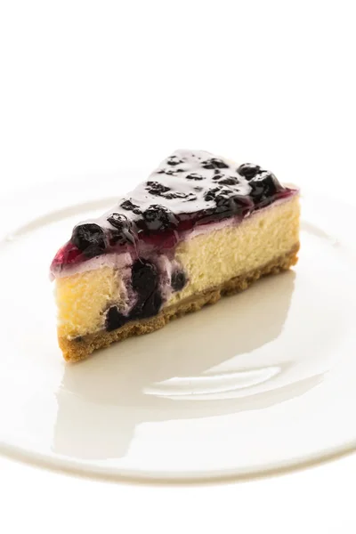 Blaubeerkäsekuchen — Stockfoto