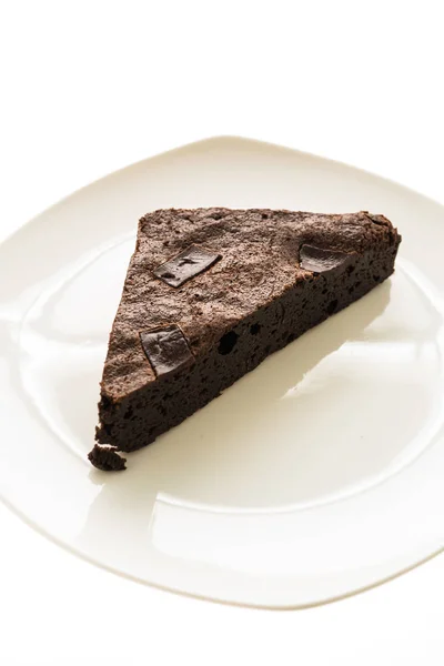 Chocolate brownies isolated — Stock Photo, Image