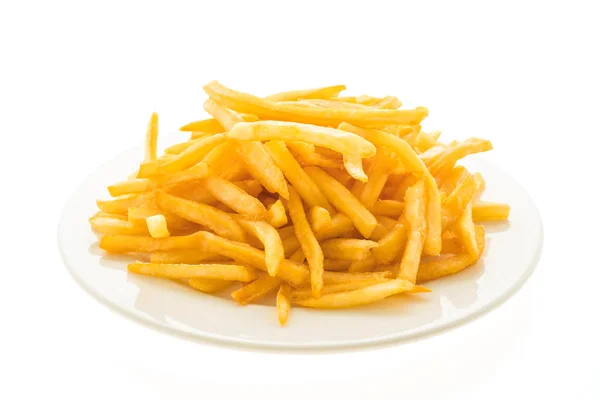 French fries in white plate — Stock Photo, Image