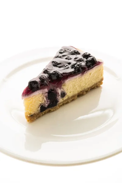 Blaubeerkäsekuchen — Stockfoto