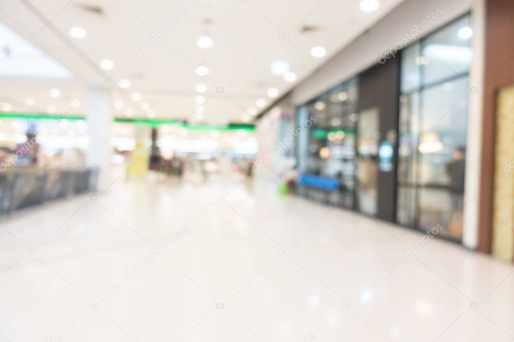 blur shopping mall interior