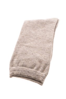 çorap üzerine beyaz izole