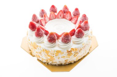 Vanilyalı dondurma kek çilek ile 