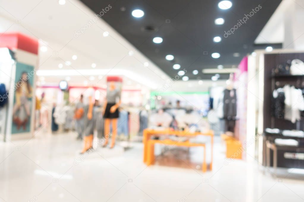 blur shopping mall interior