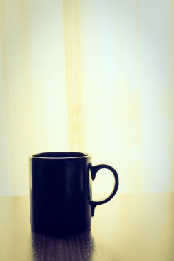 Latte Kahve Siyah Kupası