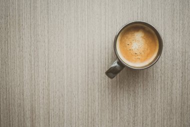 Latte Kahve Siyah Kupası