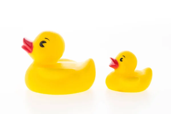 Sarı plastik ördek oyuncağı — Stok fotoğraf