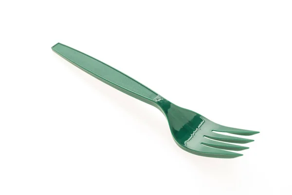 Tenedores de plástico verde —  Fotos de Stock