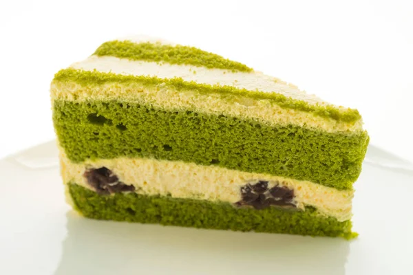 Bolo de chá verde matcha — Fotografia de Stock