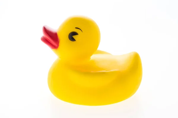 Sarı plastik ördek oyuncağı — Stok fotoğraf