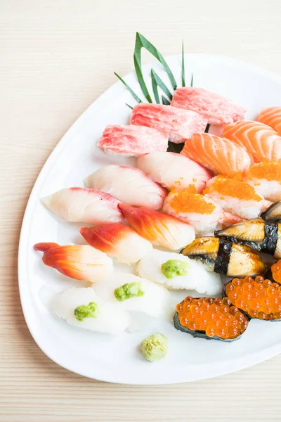 Sushi in white plate — Stock Photo, Image