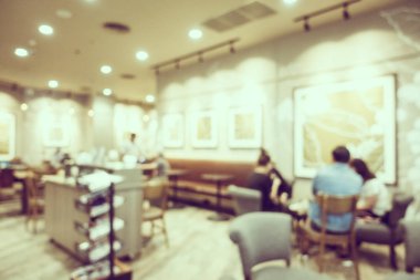 Soyut bulanıklık kahve dükkanı