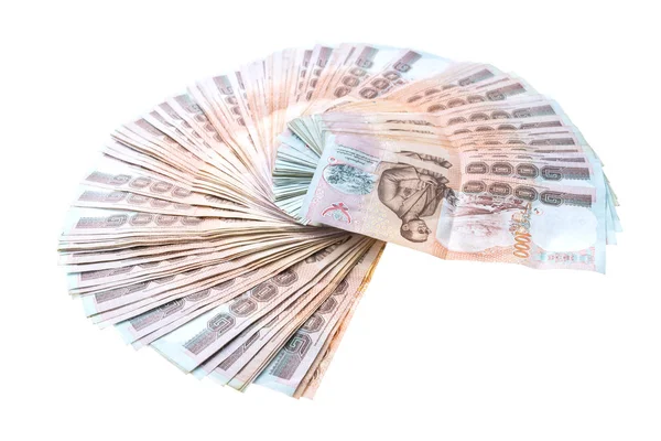 Thailändska sedlar och kontanter — Stockfoto