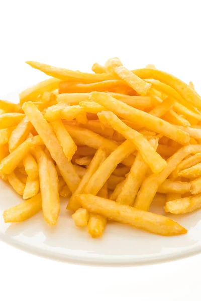 French fries in white plate — Stock Photo, Image